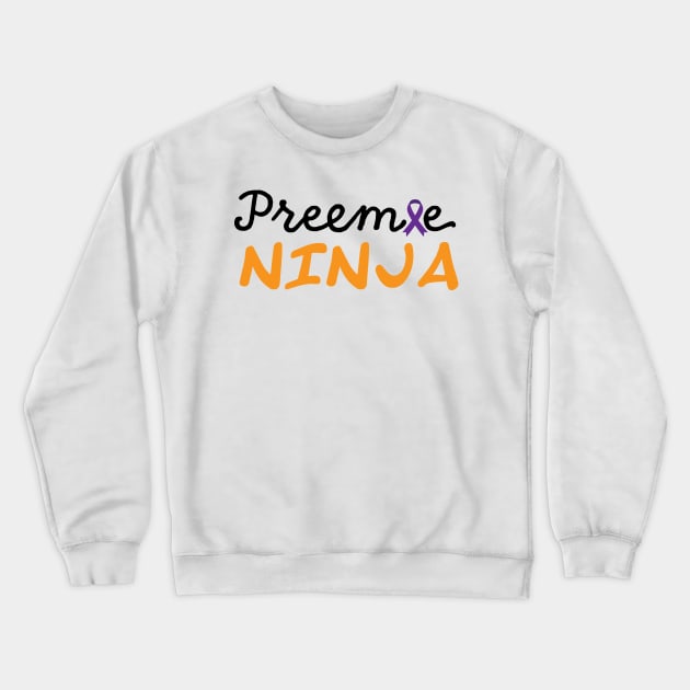 Preemie Ninja Crewneck Sweatshirt by cacostadesign